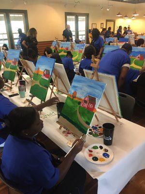 Painting with a twist at Sandhill REC!