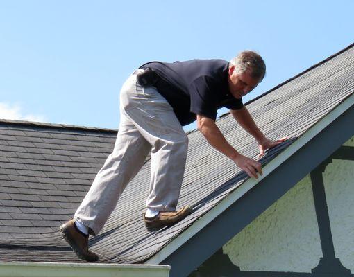 All roofs inspected by walking unless it is not safe to due so.