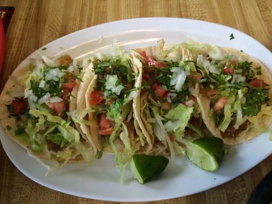 These are the fish tacos. They are so good.