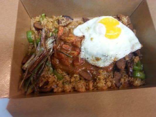 Curry crawfish gumbo w/ andouille fried rice