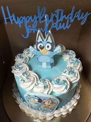 Bluey theme birthday cake for my son - 1 tier 6"