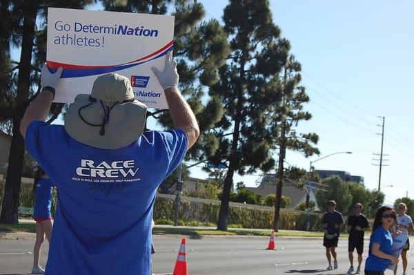 Volunteers support DetermiNation athletes at the 2011 OC Marathon.