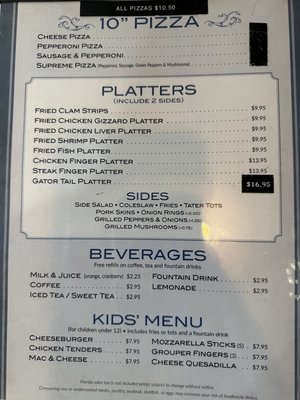 Menu 10/22