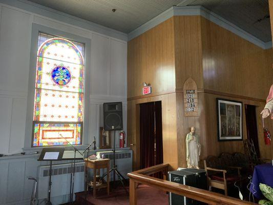 Installing exit signs for a church