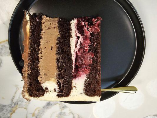 Delicious black forest cake.