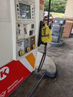 Non working gas pump