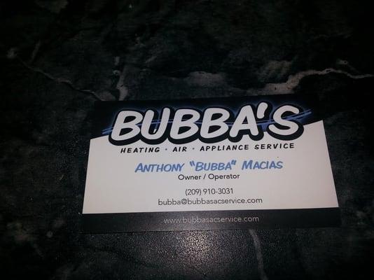 Bubba's Heating Air Appliance Service