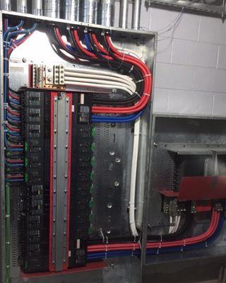 Panel install with wiring