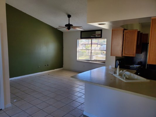 1/27/2020 Entire home clean out. This is the living room and kitchen.