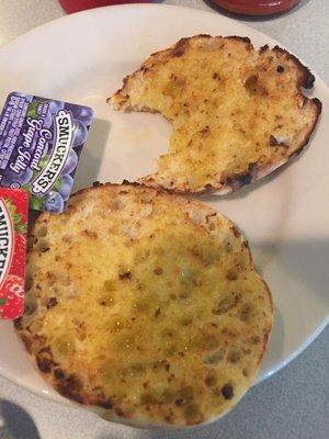 Toasted English muffin