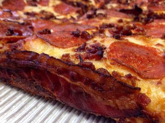 $12 Bacon Deep Dish Pizza