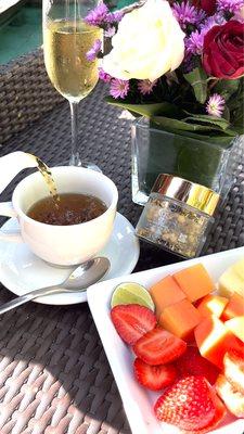 Floating breakfast with SheRose Apothecary's Rebalance blend. Destination? Seminyak, Bali!