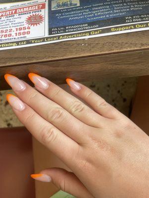 i asked for orange french tips and that's what i got