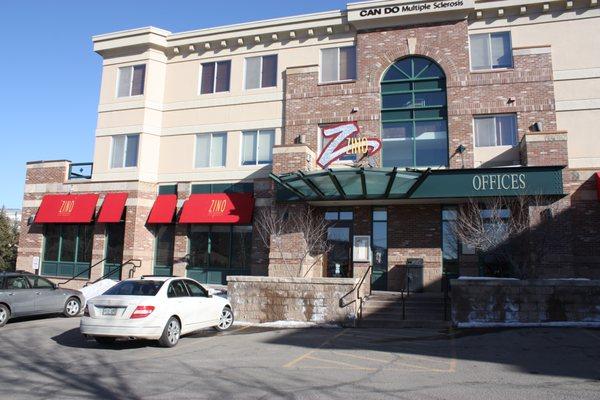 Our offices are located above Zino Restaurant in the Riverwalk in Edwards, CO.