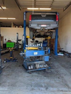 Custom exhaust work with a pipe bender