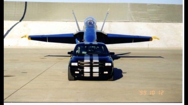 My 1999 R/T hanging out with one of the Blue Angels Jet Fighters.