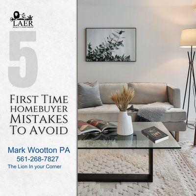 If you're a 1st-time homebuyer, then you'll definitely want to check out my 5 mistakes to avoid!