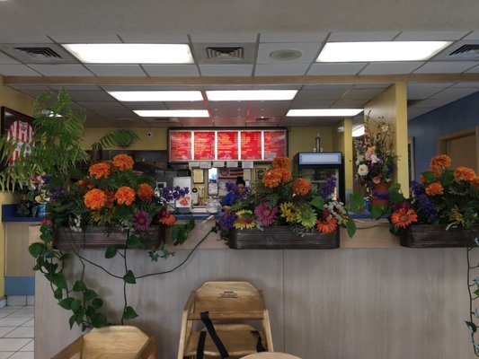 Looking toward the ordering counter at Yianni's from the dining area