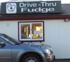 Cruise by an try our drive-thru fudge!