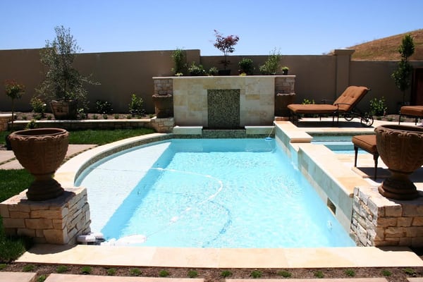 Natural Stone Travertine Pool Deck