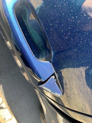 Door handle not fastened properly