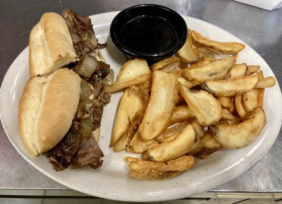 Prime Rib Sandwich with Fries