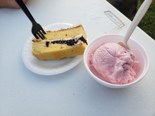 Ice Cream and Cake at the COVID-19 Event.