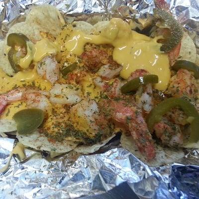 Claws Fresh Grilled Lobster and Shrimp Nachos