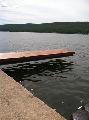 This steel I beam dock is suspended out over the lake 24 feet.  The client wanted a dock that needed absolutely no upkeep wha...