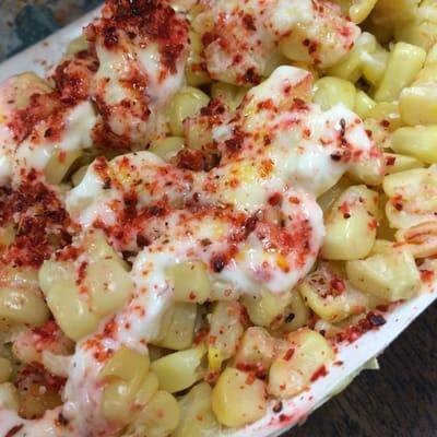 Elote! Must try on the cob or off the cob with mayo and chile