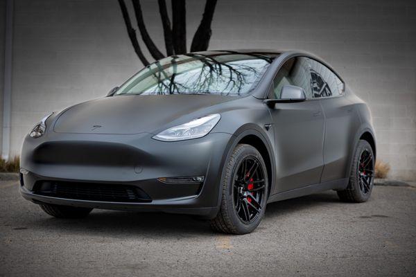 Matte Black Wrap - Tesla Model Y