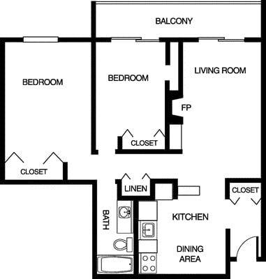 2 bedroom 1 bathroom