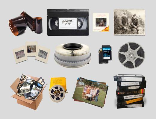 All sorts of media can be digitized! Slides, negatives, photo prints