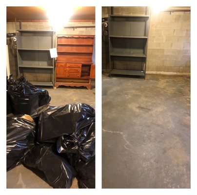 Small garage clean-out. Before & After. Awesome Job.