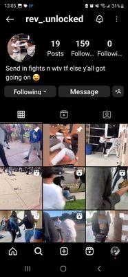 These are the pages in Instagram and bullying going on