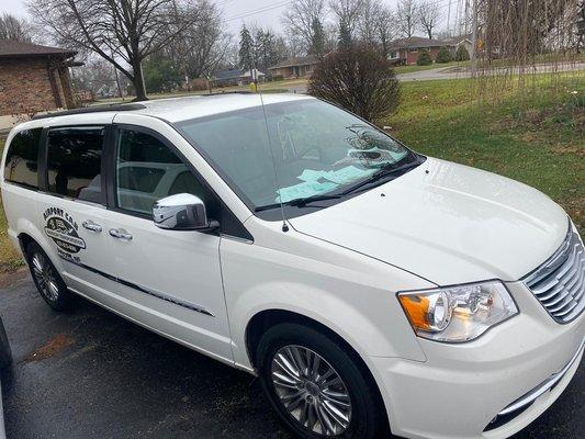 Our luxury mini van always clean and ready for a ride.