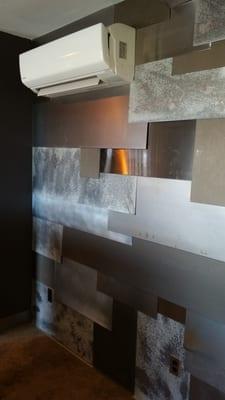 Scrap metal decorative wall