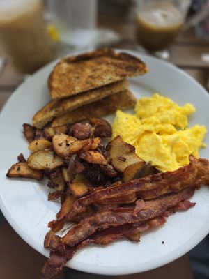 Traditional Breakfast with Scrambled Eggs