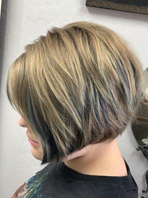 Blue peek-a-boo for one of my favorite clients