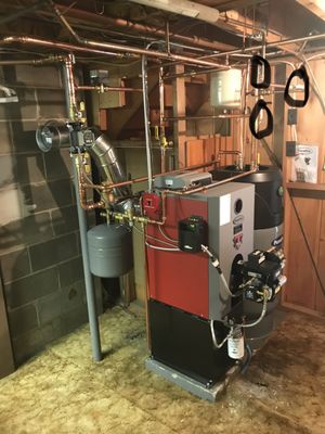 Trio oil boiler install