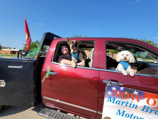 Kaitlin at the Hamlin homecoming parade