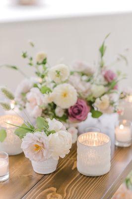 Sweetheart table details.