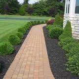 Mulch, Bushes, walkway  install,