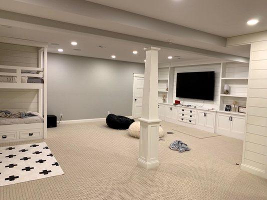 Basement remodel. D&S specializes in drywall, carpentry and painting!