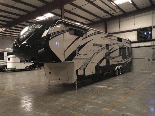 We store 5th Wheels and Travel Trailers also!