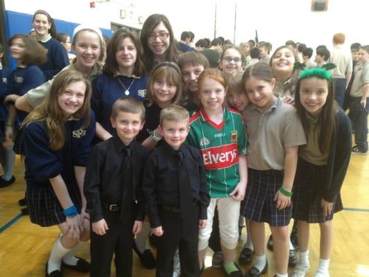 Ruairí and Liam with some bombers after Irish dance performance