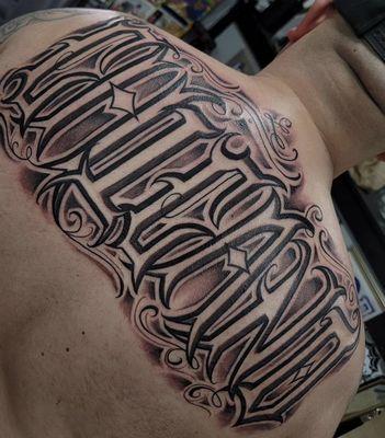 Large custom lettering