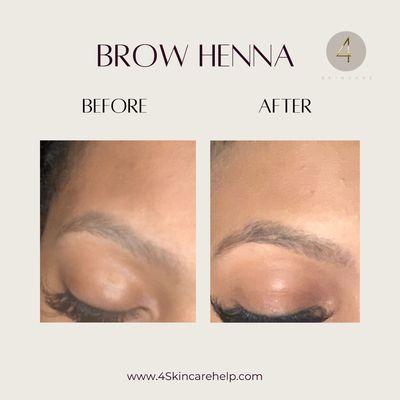 Natural Brown Henna with Brow wax