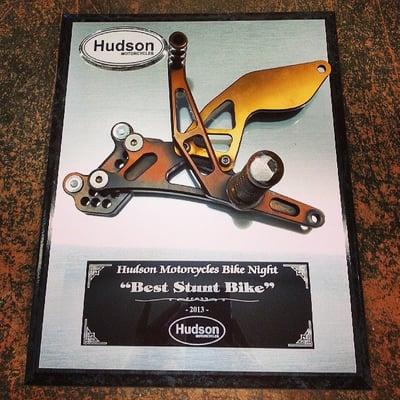 Custom made motorcycle plaque