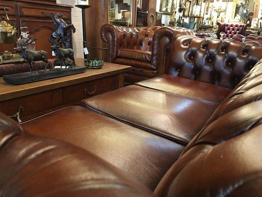 Vintage Leather Chesterfield